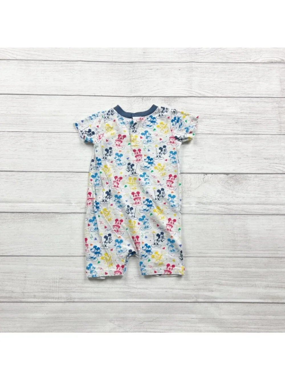 Disney Baby Mickey Mouse Romper Multicolor Print One Piece 18-24 Months